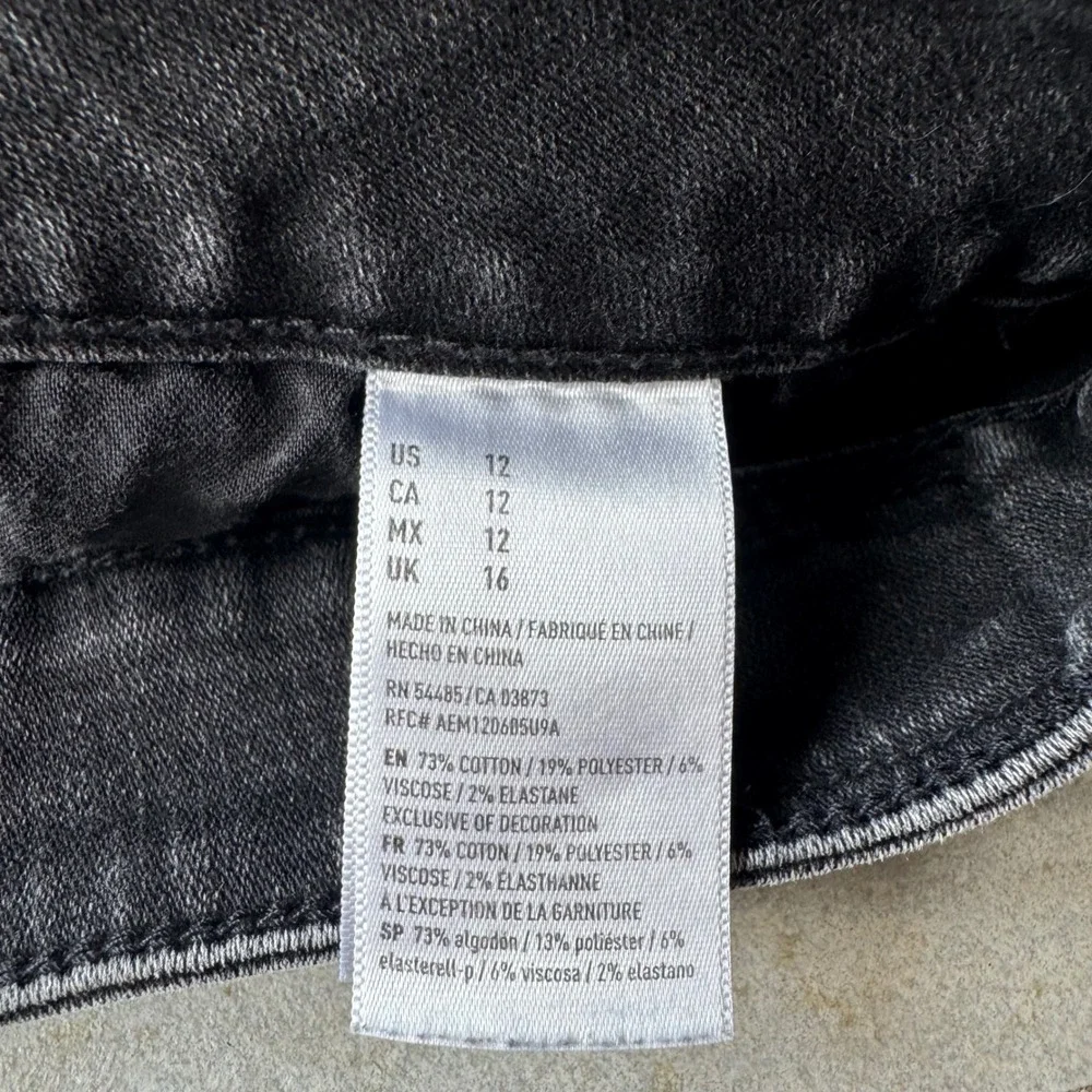 Y2K American Eagle Hi-Rise Shortie Shorts 12 Lace Appliqué Super Stretch X‎